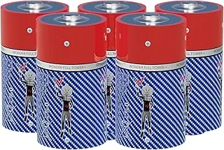 W onder Full Energy - Długotrwałe baterie alkaliczne D/LR20 - opakowanie 5 baterii - idealne do urządzeń codziennego użytku.