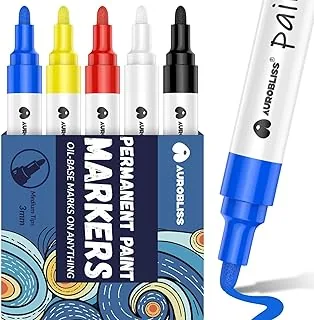Marker Olejowy 2–3 mm, 5 szt Permanentny Marker do Mebli, Opon, Szkła, Plastiku, Metalu, Tkaniny
