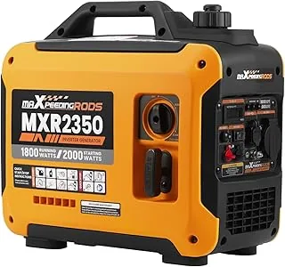 maXpeedingrods Inwerterowy generator prądu, 2000 W, benzynowy, 4-suwowy, z gniazdem USB i gniazdami 230 V, cyfrowy wyświetlacz, kompaktowy i lekki, na kemping, do podróży na świeżym powietrzu, kampera