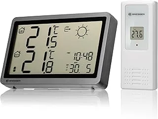 BRESSER Bezprzewodowa stacja pogodowa MeteoTemp HZ antracytowa