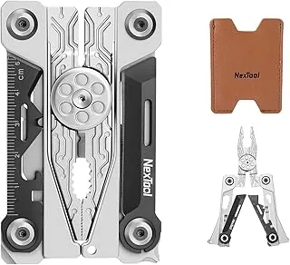 NexTool Składane narzędzie, wielofunkcyjne narzędzie do kart kredytowych 20 w 1 portfel ze stali nierdzewnej narzędzie wielofunkcyjne z zaciskiem, nóż, otwieracz do butelek, klucz sześciokątny