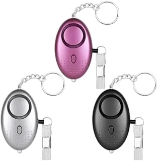 Flintronic 3-pak osobistych alarmów osobistych dla kobiet, alarm bezpieczeństwa osobistego 140 dB, osobiste alarmy ze światłem LED, alarm awaryjny samoobrony dla kobiet, dziewcząt, dzieci i osób