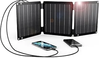 21 W przenośna ładowarka słoneczna, ładowarka BigBlue Solar Panel z USB-A/USB-C (5 V/4,2 A), wodoodporny IP68 składany panel słoneczny na kemping, kompatybilny ze smartfonami, power bankiem i tabletem