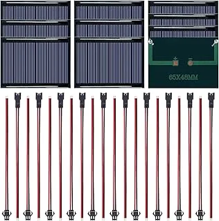 GTIWUNG 10 sztuk 3 V 65 x 48 mm mikro mini panele słoneczne, przenośny moduł zasilania modułu ładowarki do energii słonecznej, do domu DIY, projektów naukowych