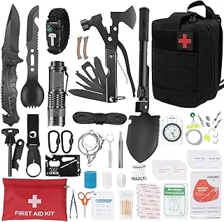 Zestaw survivalowy 72 w 1, profesjonalny zestaw awaryjny do użytku na zewnątrz, do domu, zestaw noży premium, wyposażenie survivalowe, na kemping, do bushcraft, wędrówek, polowania, przygód, ojców,