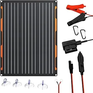 Solarna ładowarka samochodowa 12 V 20 W moduł solarny IP67 wodoodporny panel słoneczny przenośna ładowarka SAE kabel połączeniowy do samochodu, łodzi, motocykla, przyczepy, kampera itp