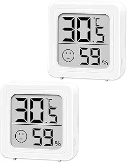 2 sztuki termometrów wilgotności powietrza, mini termometr LCD, cyfrowy termometr do wnętrz, higrometr wewnętrzny, miernik temperatury i wilgotności powietrza, do pokoju dziecięcego, salonu, biura