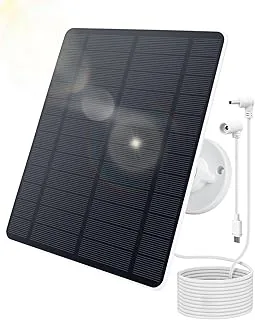 Panel słoneczny 5 W do kamery monitoringu, panel słoneczny USB do kamery z akumulatorem DC 5 V, panel słoneczny z przyłączem micro USB, adapter USB-C, regulowany uchwyt