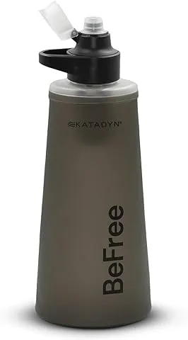 Katadyn BeFree AC 1,0 l czarny – wytrzymały filtr do wody do survivalu i wędrówek z plecakiem, z filtrem z węglem aktywnym i membraną EZ-Clean ™ – ultralekki, stabilny i bezpieczny do picia na przygód