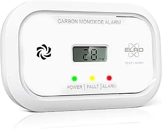 ELRO FC5003 Alarm i detektor tlenku węgla, 10-letnia żywotność czujnika, alarm CO z 3-letnią wymienną baterią, zgodny z EN50291