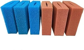 BioTec 5/10/30 zestaw wymiennych gąbek do stawu Oase Biotec z filtrem do stawu / czerwonych i niebieskich gąbek filtrujących szczelinowych/wymiary 25 x 25 x 8 cm/niemiecka jakość (zestaw Biotec 10/3 x