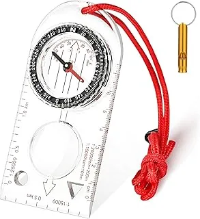 flintronic Kompas outdoorowy, kieszonkowy kompas, kompas, wędrówki, przenośny, z funkcją świecenia, do nawigacji na świeżym powietrzu, na kemping, do biegania na orientację i survivalu