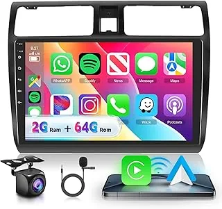 VECHTEL Radio samochodowe 2G+64G Android 15 dla Suzuki Swift 2005 2006 2007 2008 2009 2010, ekran dotykowy 10,1 cala HD 2.5D z funkcją Android Auto bezprzewodowy GPS Wi-Fi USB Bluetooth FM RDS radio
