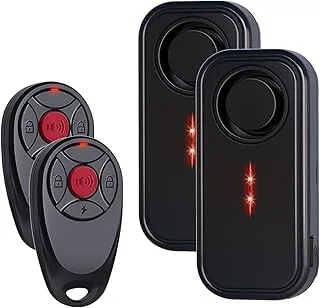 Mengshen Głośny alarm rowerowy, 113 dB, IP66, wodoodporny, antykradzieżowy, czujnik ruchu, syrena, do roweru, przyczepy, motocykla, skutera, 2 szt
