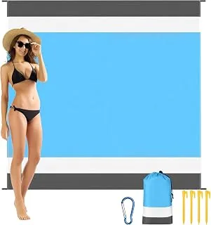 Koc podróżny na zewnątrz, 200 x 210 cm, odporna na piasek, wodoodporny, pakowalny, kompaktowy, lekki, kieszeń na plażę, kemping, podróże