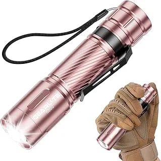 GEARLITE Latarka LED ładowana, super jasna, z zoomem 2000 lumenów, mini latarka, 3 tryby, długi czas pracy, wodoszczelność IP65, latarka taktyczna dla dzieci, na kemping, do wędkowania, w sytuacjach