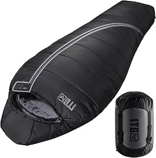 1TG Tactical Śpiwór na 4 pory roku, śpiwór dla dorosłych, kompaktowy i ciepły, do użytku na zewnątrz. Kemping, trekking, podróż (do 185 cm)