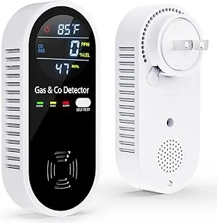 YOJOCK Czujnik tlenku węgla, czujnik tlenku węgla 4 w 1, Fahrenheita (°F) i wilgotnościomierz, odpowiedni do gospodarstwa domowego, kampera, mieszkania, piwnicy