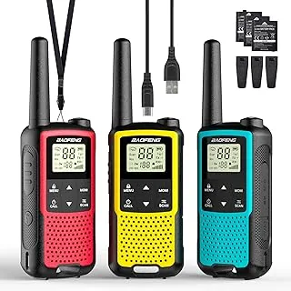 Baofeng BF-33C Walkie Talkie PMR446 dla dzieci, radiotelefony dalekiego zasięgu z ładowalnym akumulatorem, ładowanie USB-C, 16 kanałów, VOX, podwójne nasłuchiwanie, do zabawy na świeżym powietrzu i