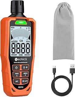 Neoteck Przenośny czujnik tlenku węgla, z możliwością ponownego ładowania, 0-1000 ppm, wyświetlacz do domu, na kemping, w podróży, w przemyśle i pracy