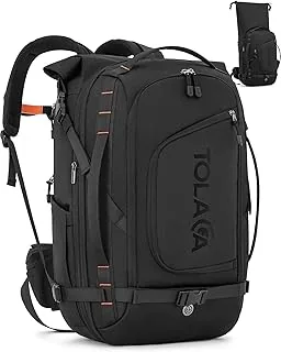 Tolaccea Plecak podróżny, z Certyfikatem TSA Plecak na laptopa z rolowaną górą, mieszczący laptopa o przekątnej do 17,3 cala, Rozszerzalny 40-55L- na Weekend, Turystykę, Trekking, Kemping