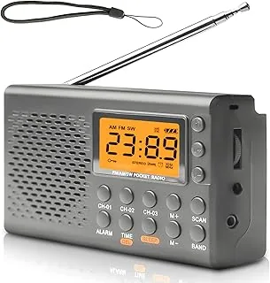 Przenośne radio, AM, FM, SW radio walizkowe z wyświetlaczem LCD, zasilanie bateryjne, wbudowany głośnik, alarm uśpienia, timer, wejście na słuchawki, radio kuchenne, 35 ustawień wstępnych, małe radio