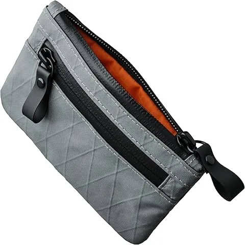 Zip Pouch, mały męski portfel na suwak, portfel męski z ochroną RFID, etui organizer na kieszeń, minimalistyczny portfel na karty, wodoodporny X-Pac