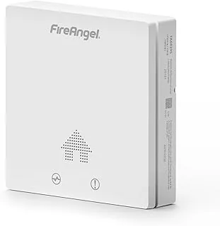 Fire Angel FA6829S Ultra cienki detektor tlenku węgla, 10-letni alarm CO, przenośny, podróżny alarm tlenku węgla do domu, przyczepy kempingowej, kampera, biały