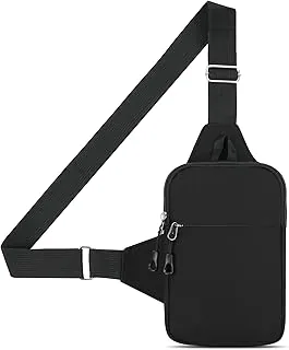HOTUT Mała torba na ramię, wodoodporna torba na klatkę piersiową dla mężczyzn i kobiet, mini plecak na ramię crossbody z zamkiem błyskawicznym i regulowanym paskiem do podróży, wędrówek, jazdy na
