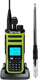 Retevis A3 Radio Dwukierunkowe, Czterozakresowe Radio Amatorskie, Tryby AM/SSB/FM/AIR, Dwukanałowe, 2500 mAh, Regulowana moc Walkie-Talkie do Polowań, Podróży, Kempingu (1 szt.)