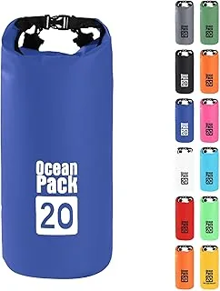 Suchy worek, torba wodoodporna, torby do pływania 2L/5L/10L/15L/20L/25L/30L suchy worek do paddle boardingu, mokre torby na podróż, kemping na świeżym powietrzu, NIEBIESKI, 20L