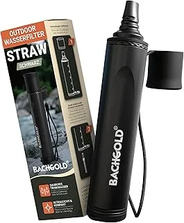 Straw filtr do wody survivalowej – ultralekkie wyposażenie przygotowawcze zapewnia do 500 l świeżej wody pitnej na każdą sytuację awaryjną, w zestawie wąż, trwała konstrukcja, Czarny