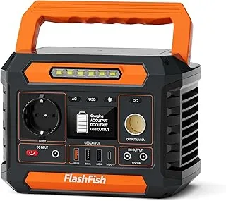 FlashFish P66 przenośna stacja zasilająca 230 W.88h, generator solarny 300 W (moc szczytowa: 600 W) z 2 portami DC, 4 porty USB, światła LED, awaryjny agregat prądotwórczy na kemping, w podróży, w