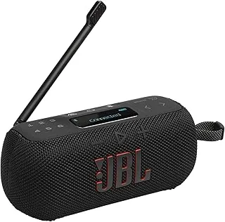 JBL Tuner 3 – przenośne radio DAB/DAB+/FM z Bluetooth, 6 stacjami, do 15 h odtwarzania, wodoodporność i pyłoszczelność IP68, Auracast, kompatybilne z aplikacją JBL Portable, czarne