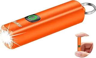 Blukar EDC Mini Latarka Kieszonkowa Ładowane, 3 Tryby Oświetlenia, Długi Czas Pracy Baterii, Funkcja Pamięci, Wodoodporna, Kompaktowa w Sytuacjach Awaryjnych, na Kempingu, Podczas Pieszych Wędrówek