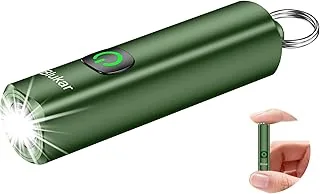 Blukar EDC Mini Latarka Kieszonkowa Ładowane, 3 Tryby Oświetlenia, Długi Czas Pracy Baterii, Funkcja Pamięci, Wodoodporna, Kompaktowa w Sytuacjach Awaryjnych, na Kempingu, Podczas Pieszych Wędrówek
