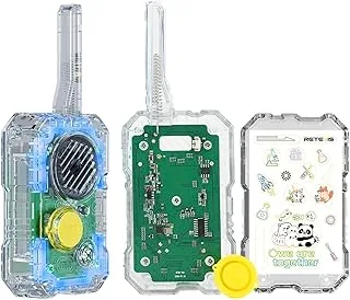 Retevis EZTalk 680 DIY KróTkofalówki dla Dzieci, Wielokrotnego Montażu Zabawki dla ChłopcóW I Dziewczynek Wieku 5-12 Lat, Edukacyjne Zabawki Edukacyjne STEM, Prezenty Świąteczne dla Dzieci (1 Para)