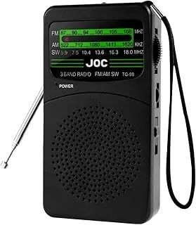 OSDUE Małe radio, przenośne radio FM/AM na baterie z tylnym klipsem, głośnikiem i gniazdem słuchawkowym, radia kieszonkowe do użytku wewnątrz, na zewnątrz i w sytuacjach awaryjnych, łatwe w użyciu