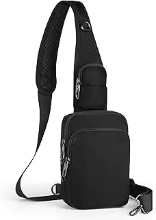 BROADREAM Antykradzieżowa torba na ramię Sling Chest Crossbody Bag torba na ramię męska damska mała męska torebka z zamkiem błyskawicznym i blokadą RFID