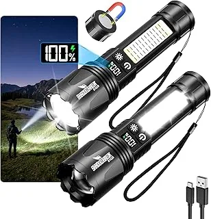 Shadowhawk Latarka LED do ładowania, latarka bardzo jasna XHM90.2 latarka USB